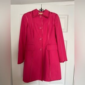 Banana Republic Pink Coat Petite XS Knee Length, Lined